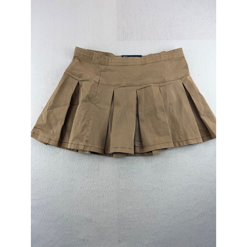 NWT American Eagle Pleated Skort High Rise Stretch Khaki Tan Size 6 28W